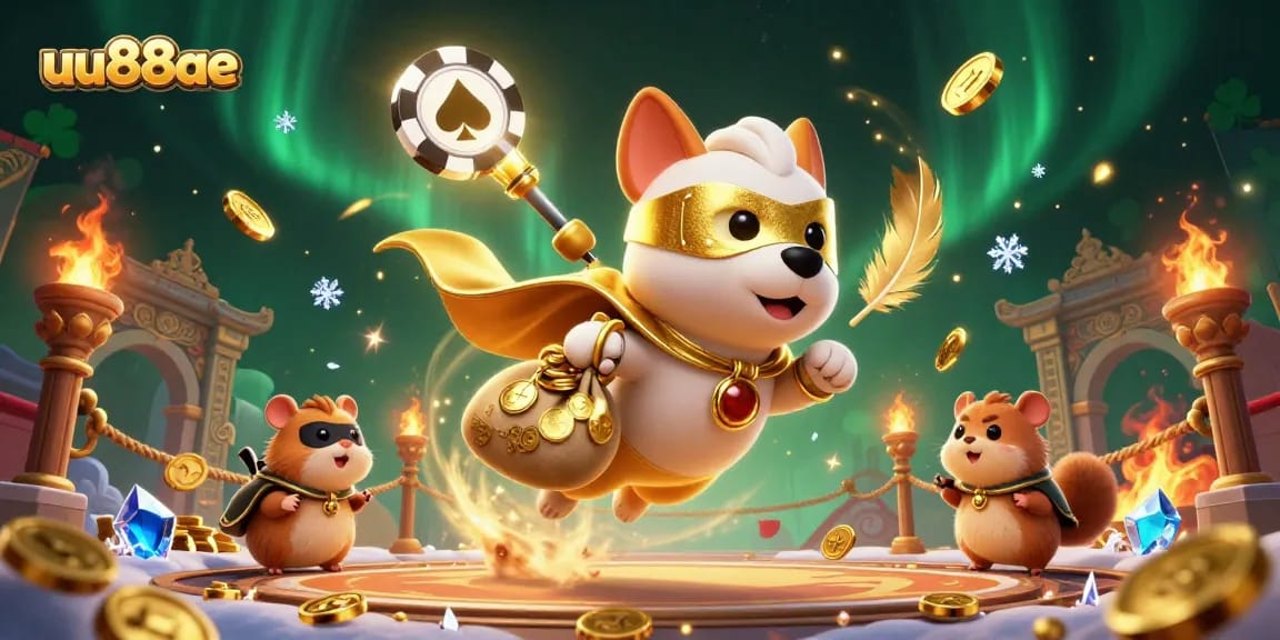Experience thrilling adventures with uu88ae in this vibrant casino-themed illustration.