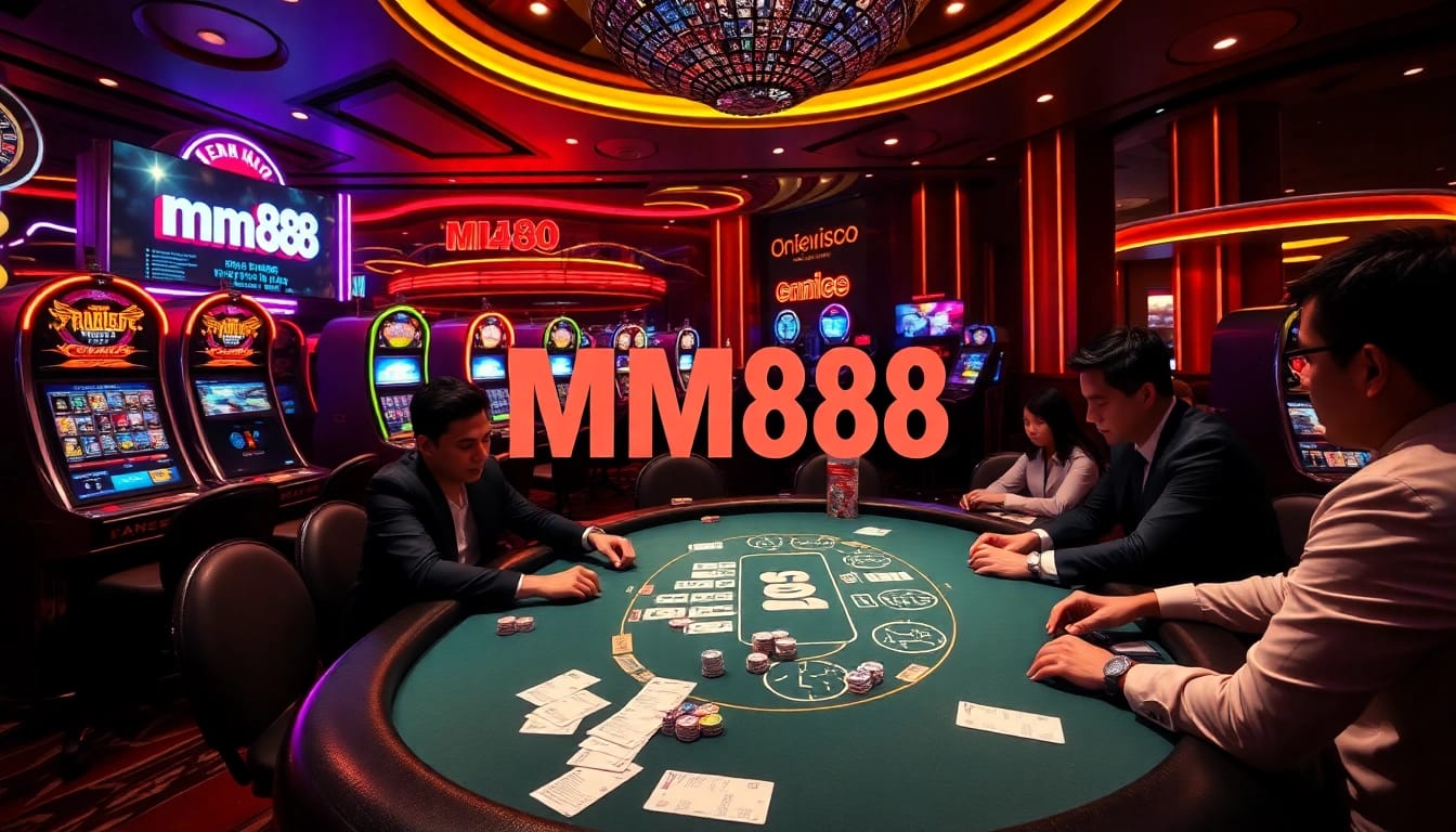 Experience the excitement of gambling with Mm88 at a high-stakes poker table.