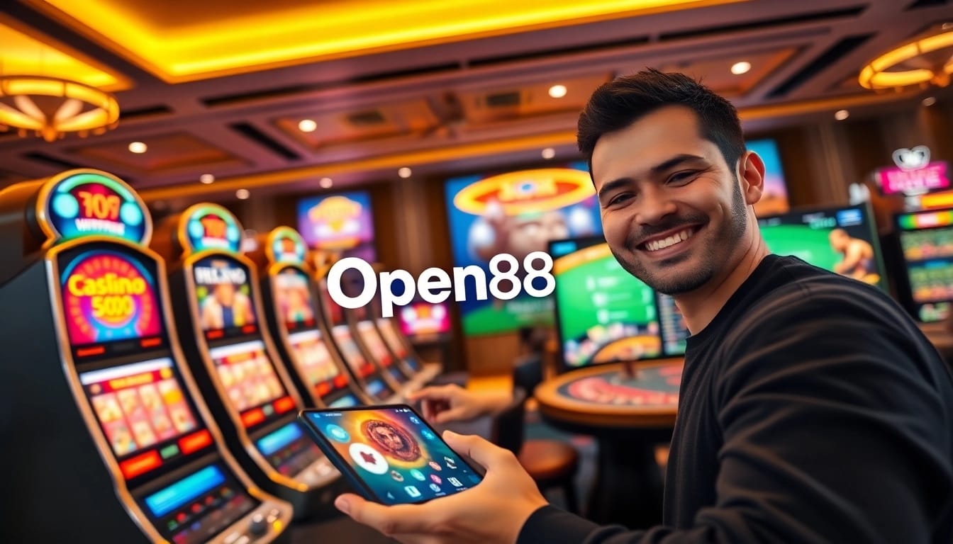 Link mới không chặn open88 displayed on a vibrant online gambling platform with exciting game options.