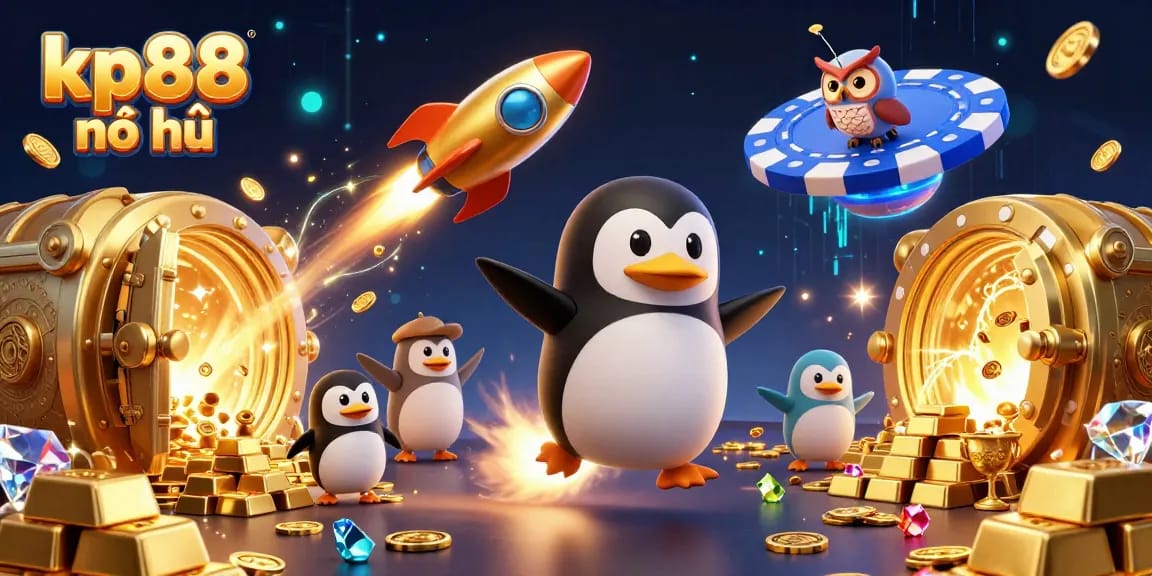 Win big with kp88 nổ hũ - a 3D scene of adventure and treasure in an exciting casino universe.