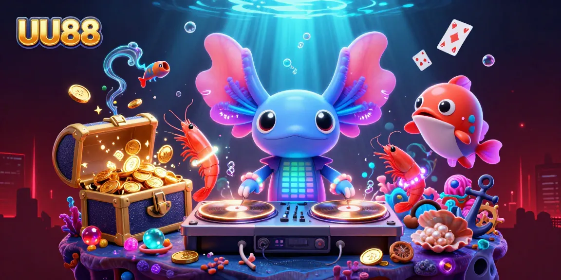 Experience thrilling wins with UU88's vibrant cartoon casino scene featuring unique characters and rich details.