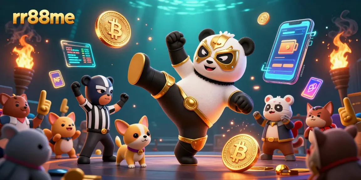 Experience thrilling betting at rr88me with 3D cartoon characters amidst vibrant casino elements.