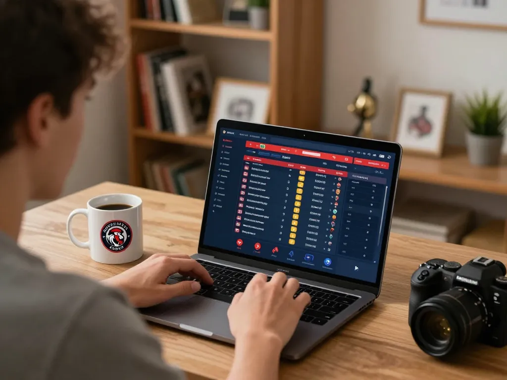 Engaging in sports betting at home using kp88 platform, showcasing a dynamic betting interface.