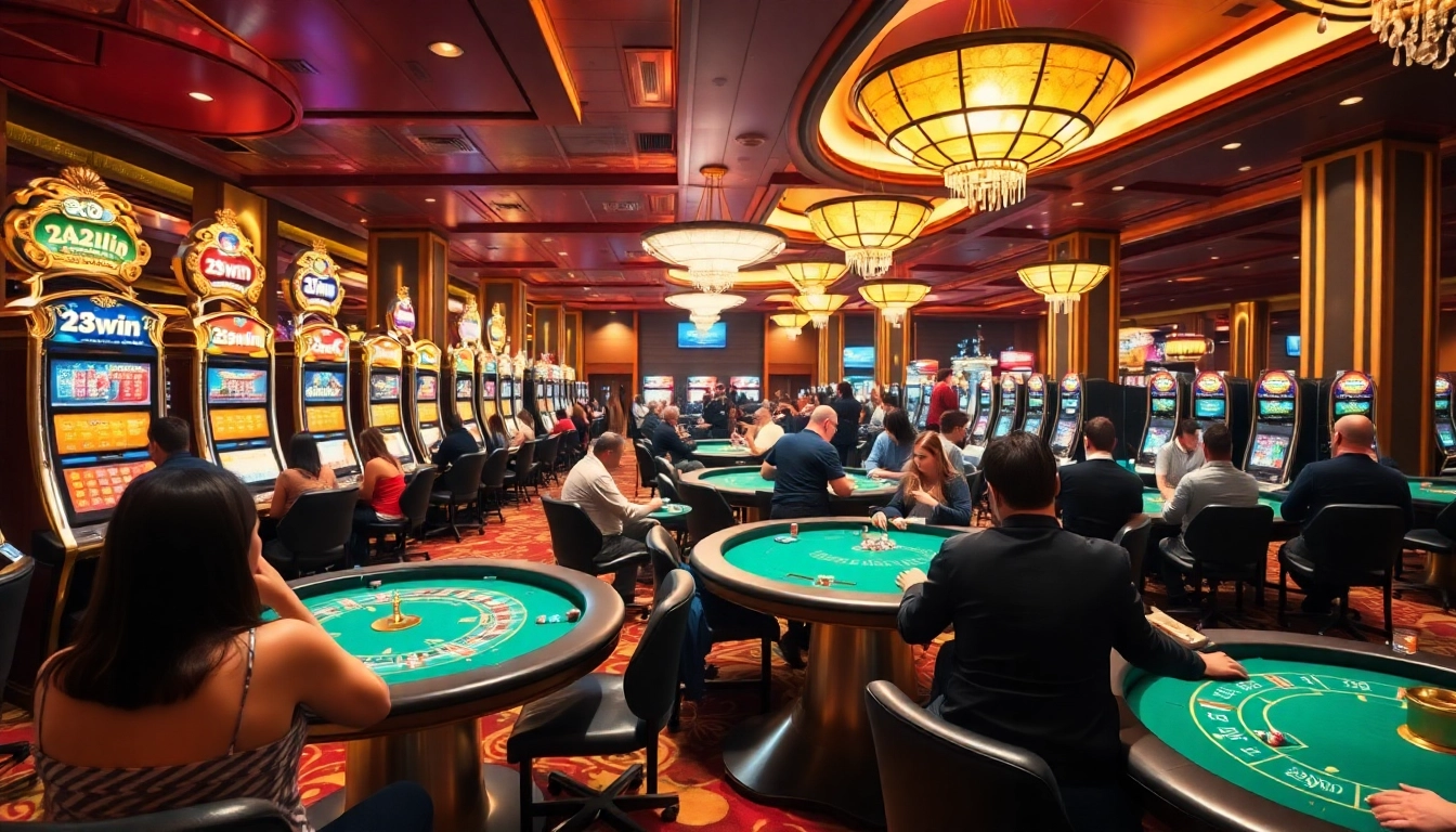 Players enjoying exciting table games at 23win's premium casino experience.