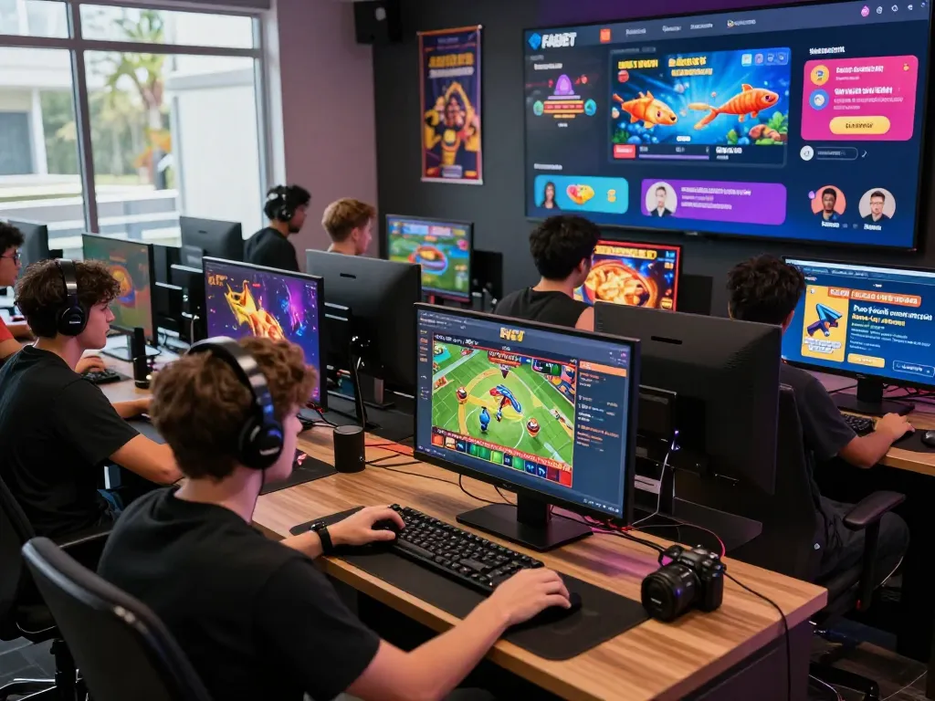 Players enjoying diverse betting games on FABET's modern platform, highlighting excitement and community.