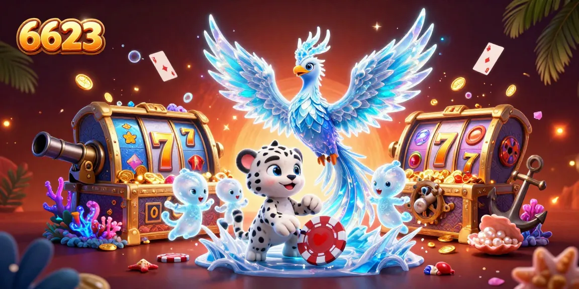 Join the excitement at 6623 as the ice phoenix, playful cub, and ice sprites enhance your gaming adventure.