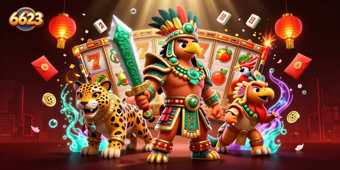 Experience the excitement of 6623 with a vibrant casino scene featuring dynamic characters and game elements.