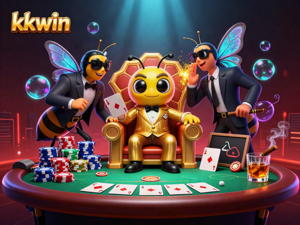 Experience the vibrant kkwin casino world with dynamic characters, poker elements, and detailed 3D graphics.