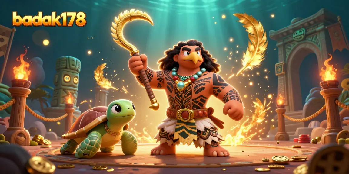 Experience vibrant gaming action with badak178 featuring a demigod hawk and treasures in a dynamic casino scene.