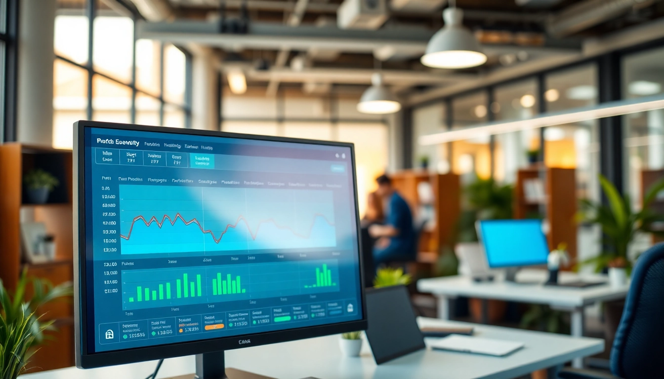 Visualize effective production scheduling software tools displayed in an office dashboard.