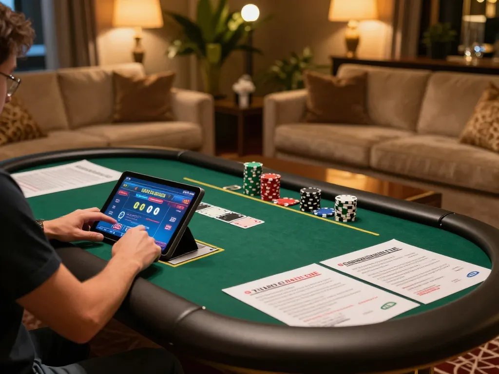 Experience gaming at GG88 while strategizing poker gameplay on your tablet.
