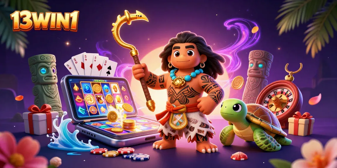 Experience thrilling wins at 13WIN1 with immersive 3D casino elements and vibrant gaming action.