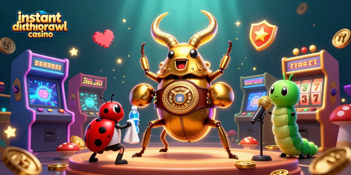 Experience rapid payouts with the instant withdrawal casino surrounded by vibrant gaming elements.