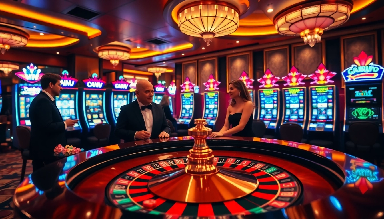 Winning at luckywin com with an exciting casino atmosphere featuring roulette and chips.