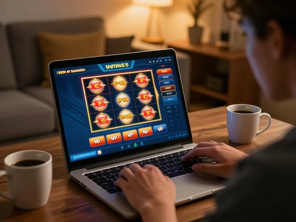 Engaging live dealer game interface on https://xx88gg.net/ while user analyzes betting options at home