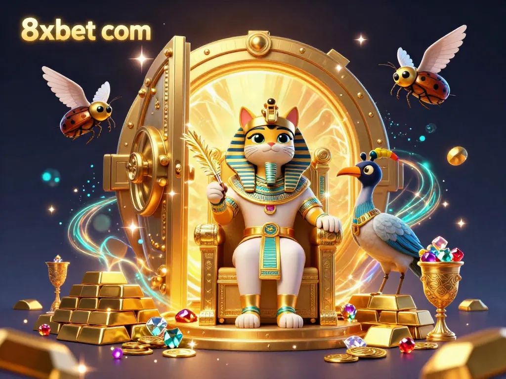 Engage in thrilling gaming adventures at 8xbet com with vivid visuals of festive casino treasures.