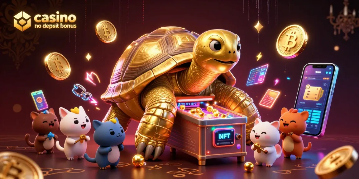 Engage with casino no deposit bonus through a golden tortoise and coin-filled fun.