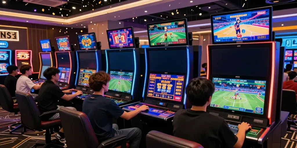 Exciting gaming scene at Man88 showcasing diverse online casino games.