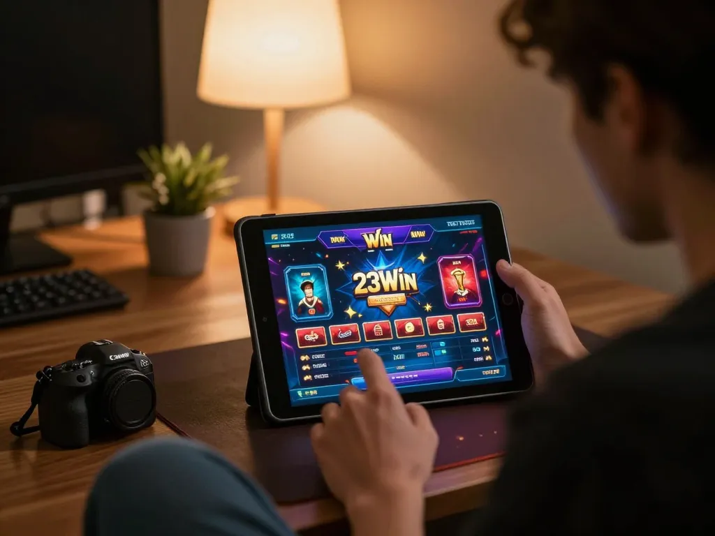 Engaging gameplay on 23Win mobile casino interface, showcasing strategic betting options and cozy gaming environment.