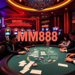 Experience the excitement of gambling with Mm88 at a high-stakes poker table.