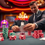GG88 gaming atmosphere with vibrant casino tables and professional dealers for thrilling experiences