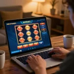 Engaging live dealer game interface on https://xx88gg.net/ while user analyzes betting options at home