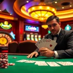 Experience the thrill of professional gambling at MI88, with vibrant casino visuals showcasing poker, roulette, and slot machines.