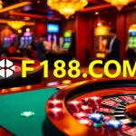 Winning at F168COM with poker chips and casino tables in an elegant setting