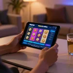 Pemain menikmati mejavip slot online di smartphone mereka, menyoroti pengalaman bermain yang menarik
