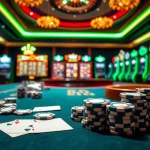 Tải cm88 while placing bets on an engaging poker table in a luxurious casino.