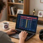 Engaging in sports betting at home using kp88 platform, showcasing a dynamic betting interface.