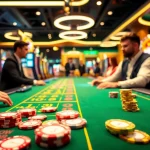 Neue casino bonus ohne einzahlung betont an einem lebhaften Casino-Spieltisch mit freundlichem Dealer.