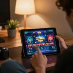 Engaging gameplay on 23Win mobile casino interface, showcasing strategic betting options and cozy gaming environment.