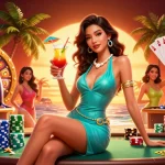 Win big at gk88 casino with vibrant slot reels, tropical ambiance, and tropical cocktail fun.