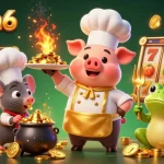 Spin to win with 123win6 in a vibrant casino scene filled with gold coins and slot reels.