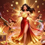 Engage with s8 and win big while exploring dynamic features in this vibrant casino illustration.