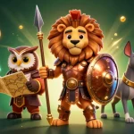 Spin and win at ok365 with a captivating 3D casino scene showcasing dynamic characters and crypto elements.