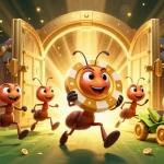 Experience S88 excitement as ants navigate a heist in a vibrant casino-themed adventure.