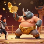 X88 CASINO features a dynamic 3D illustration of a rhinoceros beetle champion amid golden coins, celebrating online gaming.