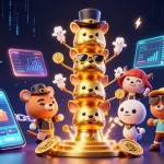 Spin the excitement at o8 with vibrant 3D casino-themed illustration showcasing dynamic characters and neon elements.