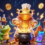 Spin and win with ae889 at the vibrant 3D casino filled with gold and crypto elements!