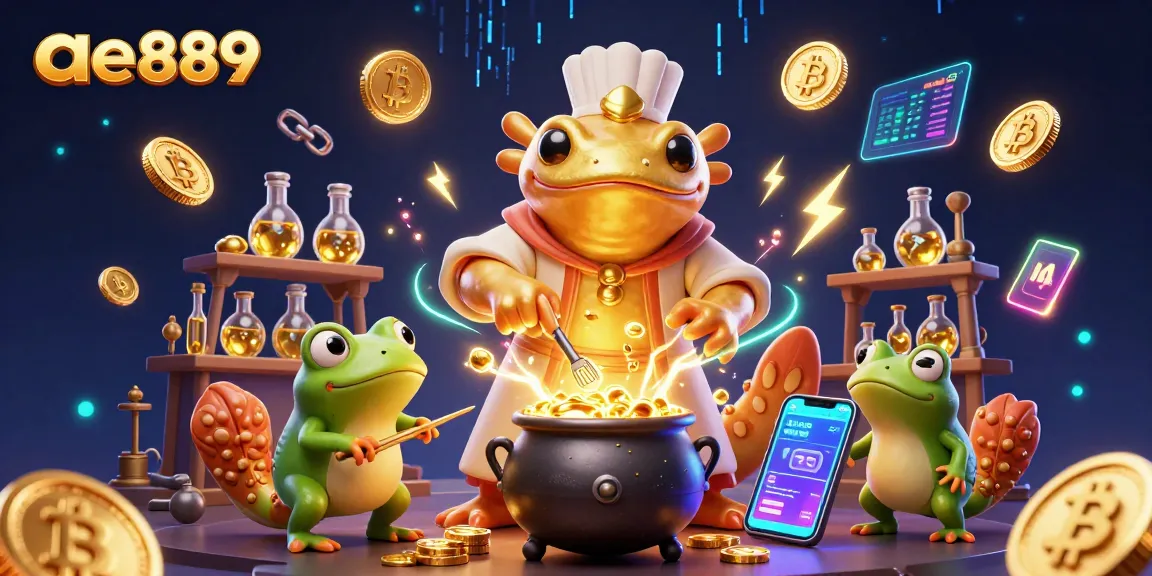 Spin and win with ae889 at the vibrant 3D casino filled with gold and crypto elements!