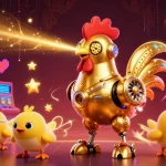 Experience thrilling gaming at vipwin with vibrant characters and dynamic arcade elements in this captivating casino illustration.