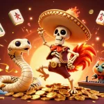 Experience the thrill of Go88 with a festive 3D scene showcasing a mariachi rooster and a zombie hamster DJ celebrating wins in a vibrant casino environment.