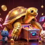 Engage with casino no deposit bonus through a golden tortoise and coin-filled fun.